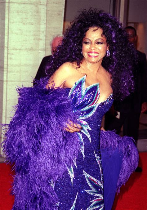 Great Outfits In Fashion History Diana Ross Wearing Bob Mackie To The