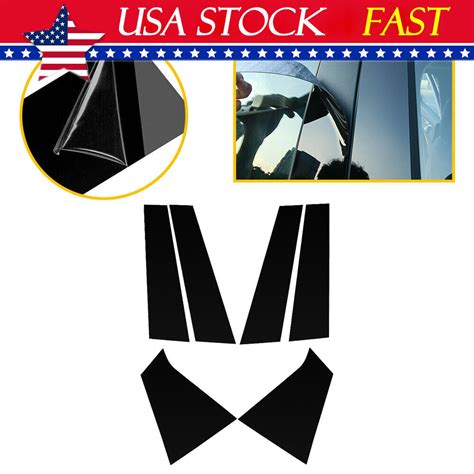 X Glossy Black Pillar Posts For Chevy Malibu Door Cover Panel