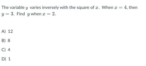 Solved The Variable Y Varies Inversely With The Cube Root Of Chegg