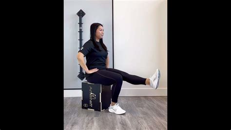 Seated Knee Extension Quadriceps Activation Exercise Youtube