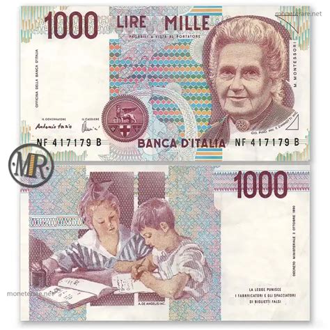 1000 Lire Montessori Valore e Rarità delle Mille Lire Montessori