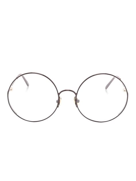 Chloé Thin-arms Round-frame Glasses - Brown | Editorialist