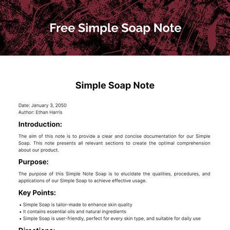 Free SOAP Note Templates Editable And Printable