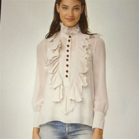 See By Chloe Tops See By Chloe High Neck Ruffle Blouse Poshmark