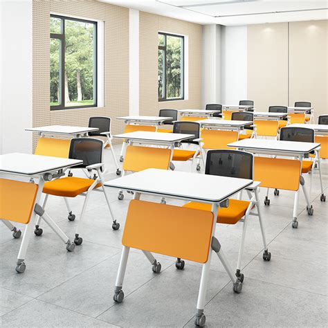 Folding Training Desk Modern School Training Tables Chairs