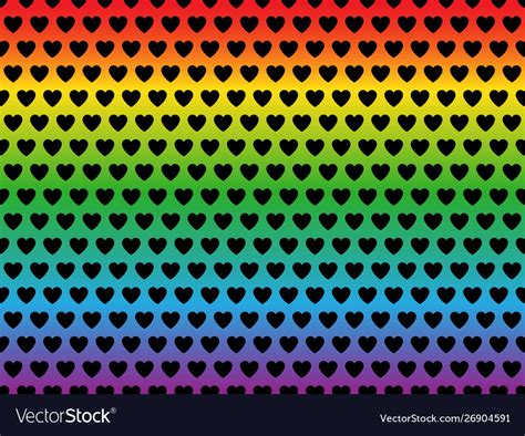 Lgbt Flag Heart Shape Pattern Royalty Free Vector Image