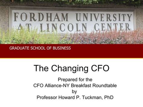 The Evolving Role Of The Cfo Ppt