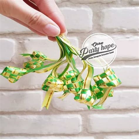 Jual Ketupat Lebaran Pita Sedang Hiasan Parcel Aksesoris Idul Fitri