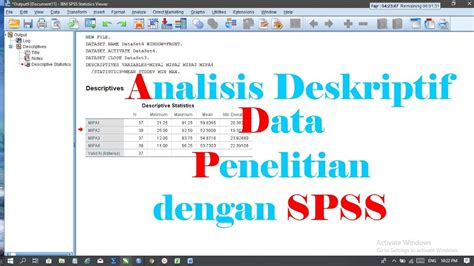 Analisis Deskriptif Menggunakan Spss Tutorial Spss Terbaru Youtube