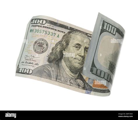 Dollar banknote isolated on white. Flying money Stock Photo - Alamy