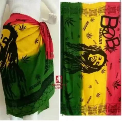 Jual Kain Pantai Bali Motif Bob Marley Rasta Art Z Shopee