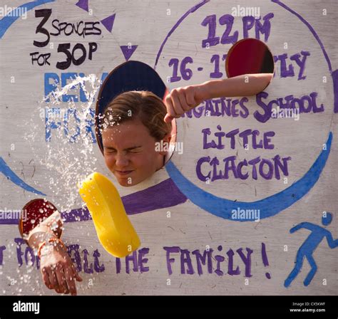 Wet Sponge Throwing Contest Stock Photo Alamy