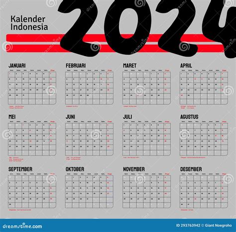 Indonesian Calendar 2024 Kalender Indonesia 2024 Year Week Starts