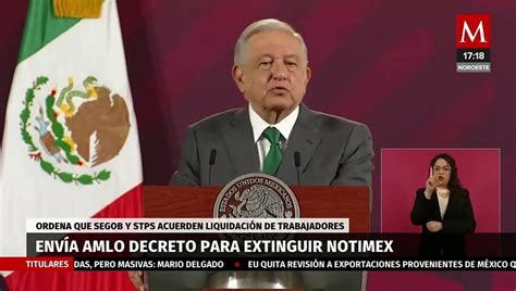 Amlo Env A A La C Mara De Diputados Un Decreto Para Extinguir Notimex