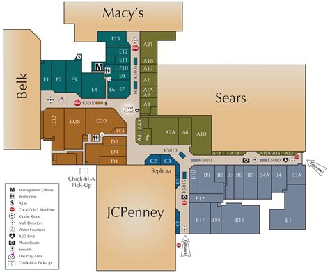 Hamilton Place Mall Map | Color 2018