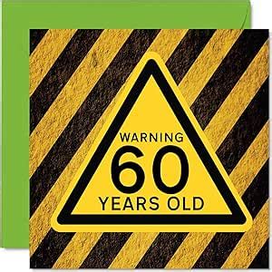 Fun Th Birthday Cards For Men Women Warning Happy Birthday Card