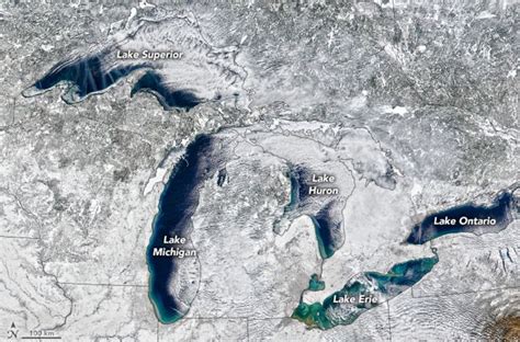 Noaa Nasa Satellite Image Shows Lower Than Average Great Lakes Ice Cover Ibtimes