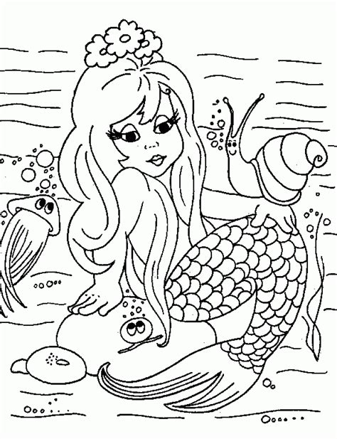 Coloriage Sirene Avec Modele Ykumalaxb