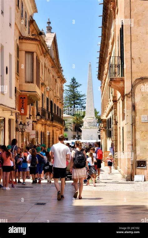 Ciutadella Street Scene Menorca Minorca Stock Photo Alamy