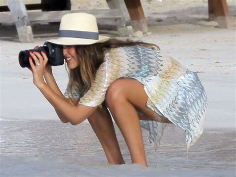 JESSICA ALBA In Bikini At A Beach In St Barts HawtCelebs