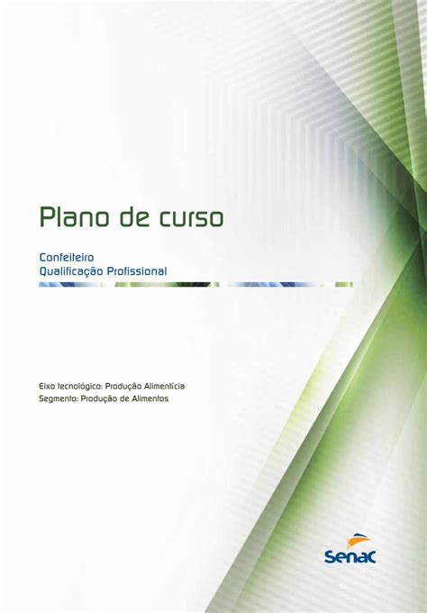 Pdf Plano De Curso Extranet Senac Escolaridade Ensino