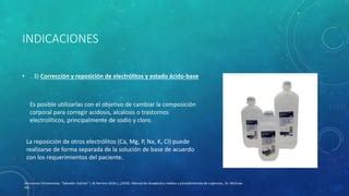 Soluciones Intravenosas Y Sus Indicaciones Pptx