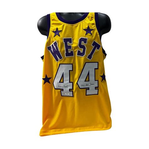 Jerry West Autographed Los Angeles Lakers Yellow All Star Jersey 14x Bg Autographs