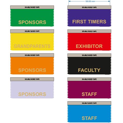 Custom Event Badge Ribbons Stablecroft Name Tag Ribbons