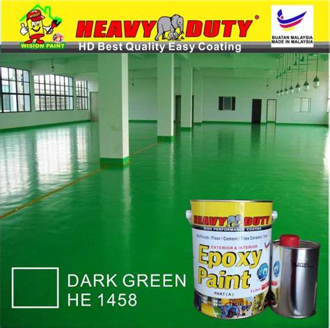 DARK GREEN HE1458 5L HEAVY DUTY EPOXY BRAND Two Pack Epoxy Floor