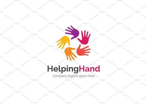 Helping Hand Logo Branding And Logo Templates Creative Market