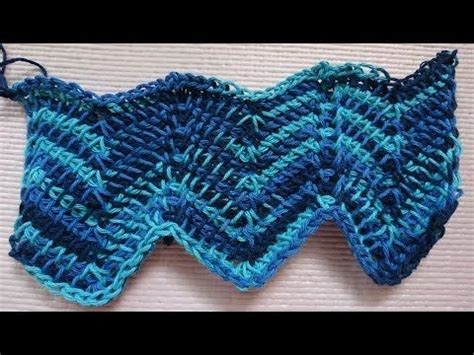 DIY TUNISIAN CROCHET CHEVRON OU ZIGUE ZAGUE HD YouTube Crochê