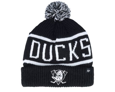 Anaheim Ducks Nhl Calgary Cuff Black Pom 47 Brand Beanie