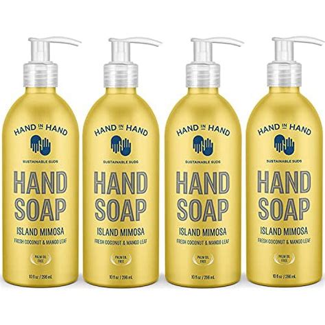 Hand In Hand Nourishing Liquid Hand Soap 10 Fl Oz Fresh Coconut