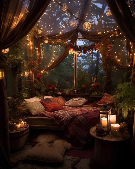 Bohemian Hippie Lifestyle Home Interior Design Beautiful Bed Designs