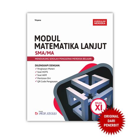 Jual Modul Matematika Lanjut Sma Ma Kelas Xi Kurikulum Merdeka Shopee