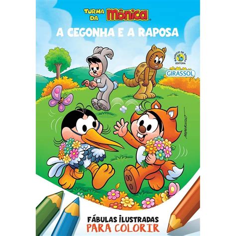 Turma Da M Nica F Bulas Ilustradas Para Colorir A Cegonha E A