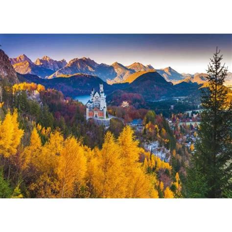 Puzzle 1000 pièces Neuschwanstein en automne Coloris Unique