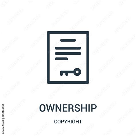 Ownership Icon Vector From Copyright Collection Thin Line Ownership