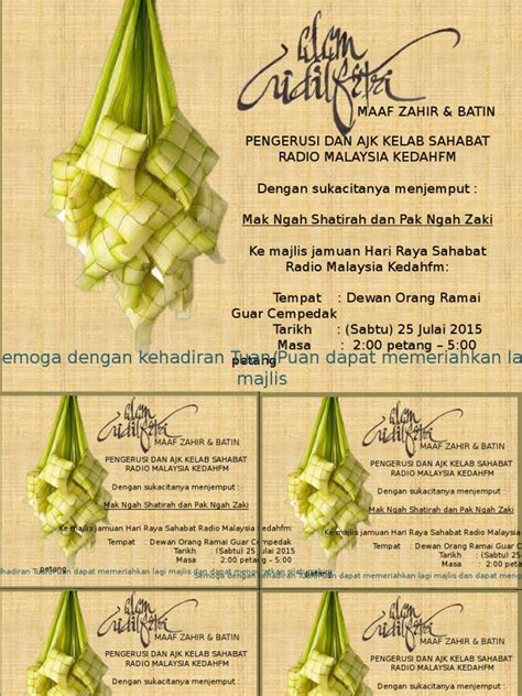 kad jemputan template