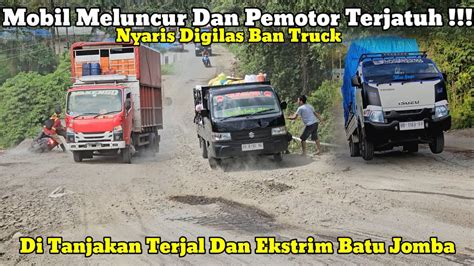 Mobil Meluncur Insiden Di Tanjakan Terjal Dan Extrime Batu Jomba