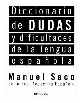 Es Pdf Diccionario De Dudas Y Dificultades De La Lengua Espa Ola