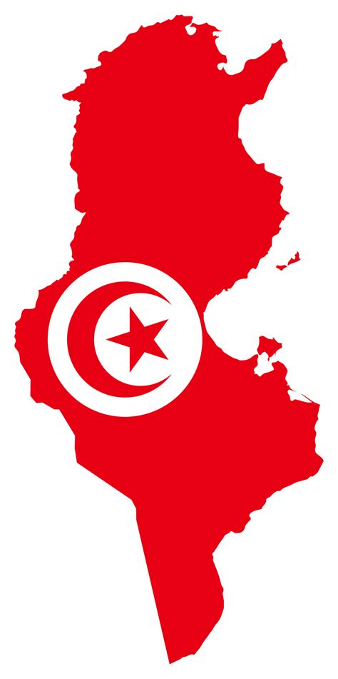 Detailed flag map of Tunisia | Tunisia | Africa | Mapsland | Maps of ...