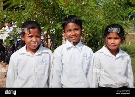 School Children In Elementary School Grades 3 Thru 8 Near Siem Reap In