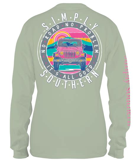 Simply Southern Preppy No Roads Long Sleeve T Shirt Simplycutetees