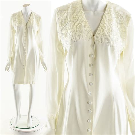 White Fringe Dresscrochet Sheer Dress80s Blazer Dressbutton Down