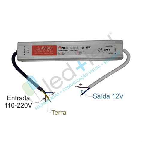 Fonte Chaveada Blindada Metalica Bivolt 12V IP67