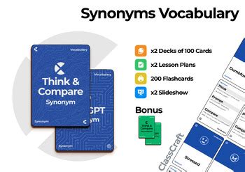 Synonyms Flash Cards - Chat GpT Practice (Grade 3, Grade 4, Grade 5 ...