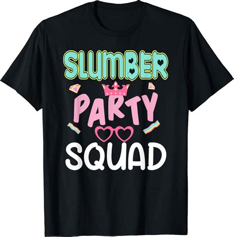 Cool Slumber Party Squad Funny Sleepover Pajama Group T T Shirt