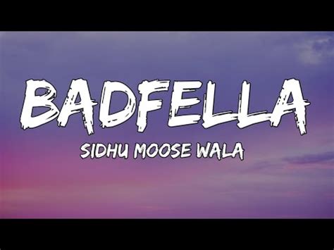 Badfella Slowed Reverb Sidhu Moose Wala Badfella Lofi Song