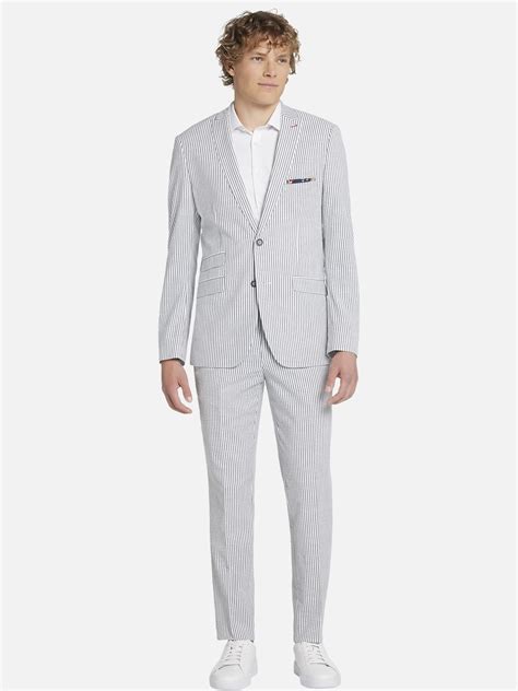 Paisley And Gray Slim Fit Seersucker Suit Separates Jacket Suit